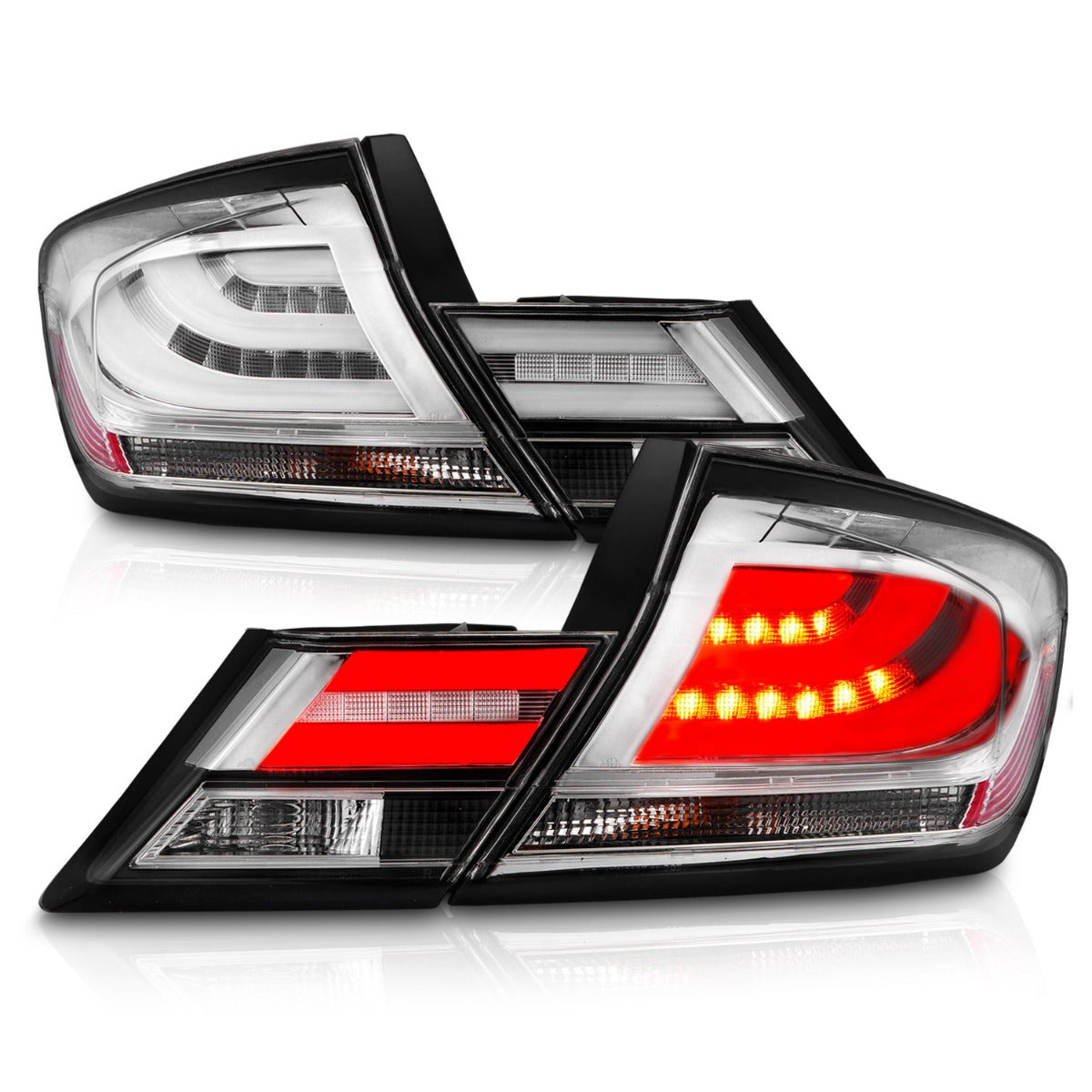 HONDA CIVIC 13-15 4DR LED TAIL LIGHTS CHROME