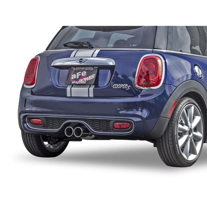 aFe MACHForce XP Exhausts Cat-Back SS-304 14-17 Mini Cooper S Hardtop 2-Door w/ Polished Tips