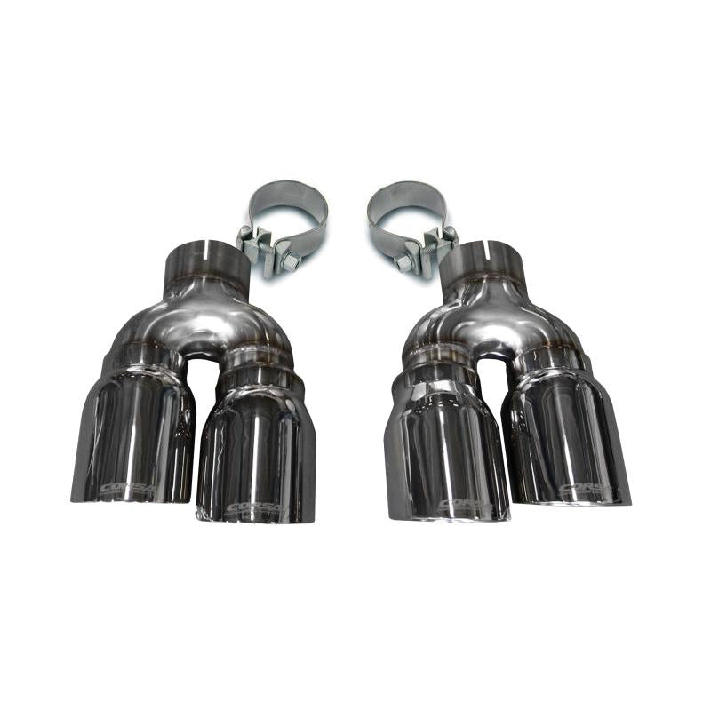 Corsa 16-19 Cadillac ATS 3.6T 4in Inlet / 4in Outlet Twin Polished Tip Kit (For Corsa Exhaust Only)