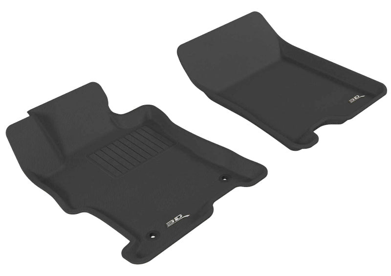 3D MAXpider 2008-2012 Honda Accord Kagu 1st Row Floormat - Black-SR1 Performance