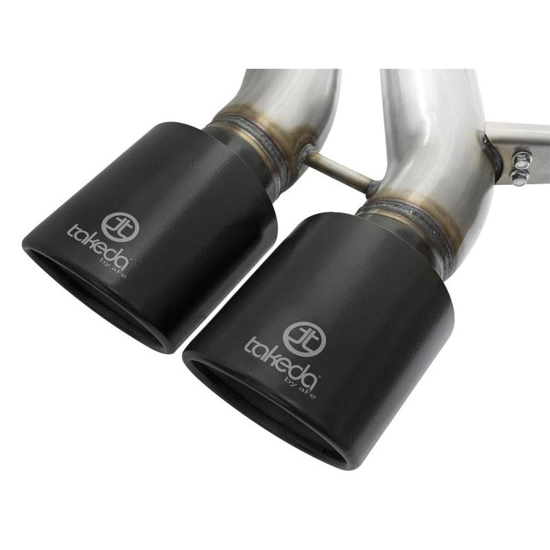 aFe Takeda 3in SS Exhaust Cat-Back 13-16 Ford Focus ST 2.0L Black Tips-SR1 Performance