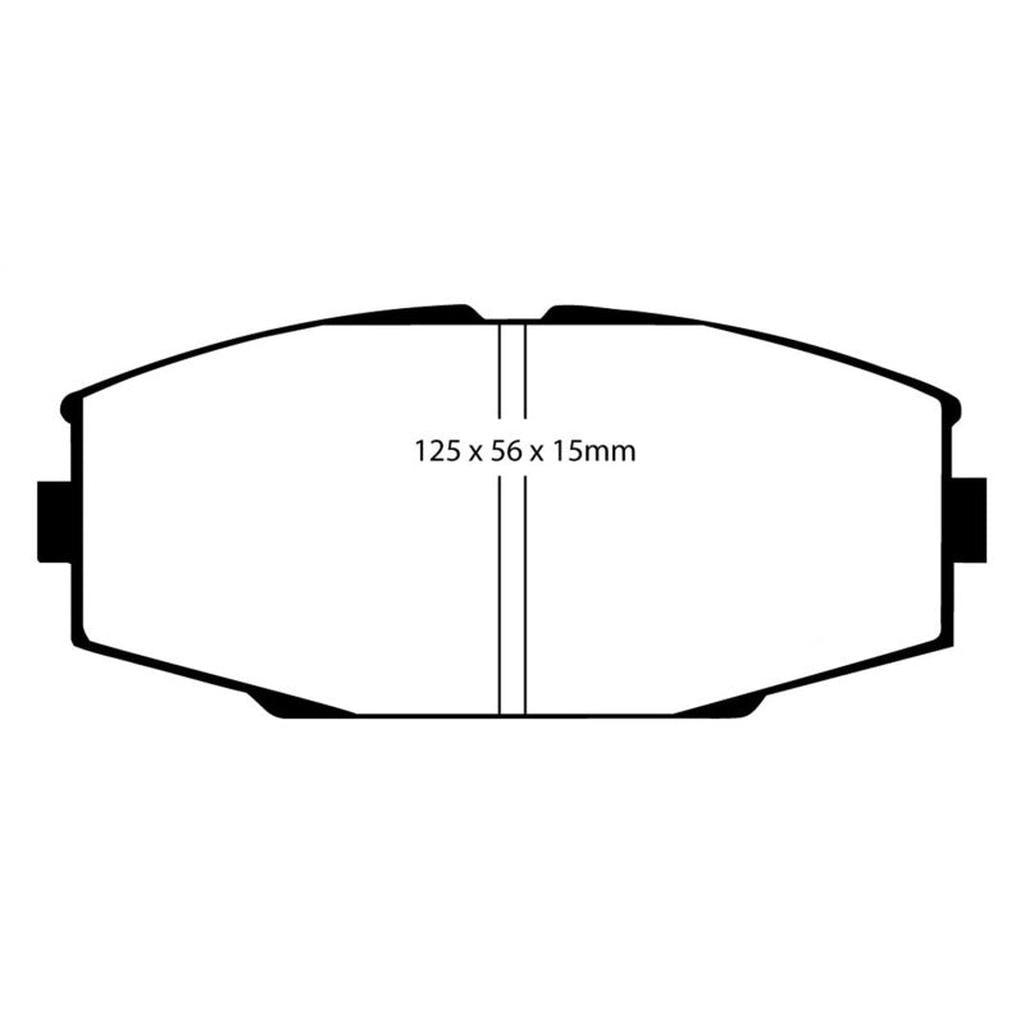 EBC Redstuff Ceramic Low Dust Front Brake Pads for Toyota Supra (1986-1992)