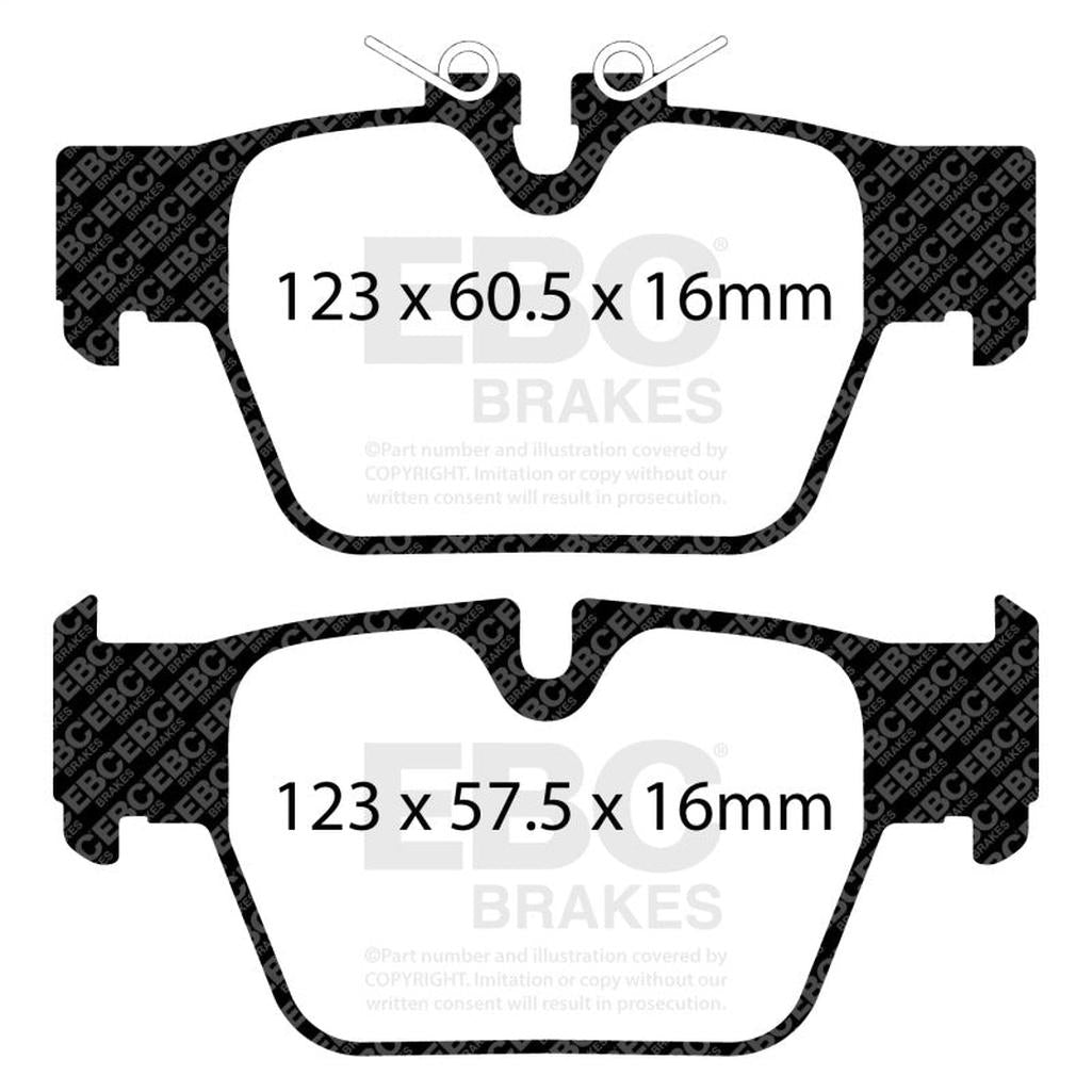 EBC Yellowstuff Rear Brake Pads for 2018-2021 BMW X2 and M235i xDrive Gran Coupe – High-Performance Street and Track Use