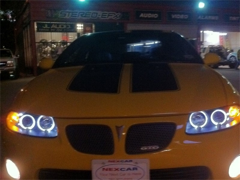 Spyder Pontiac GTO 04-06 Projector Headlights LED Halo LED Black High H1 Low H1 PRO-YD-PGTO04-HL-BK-SR1 Performance