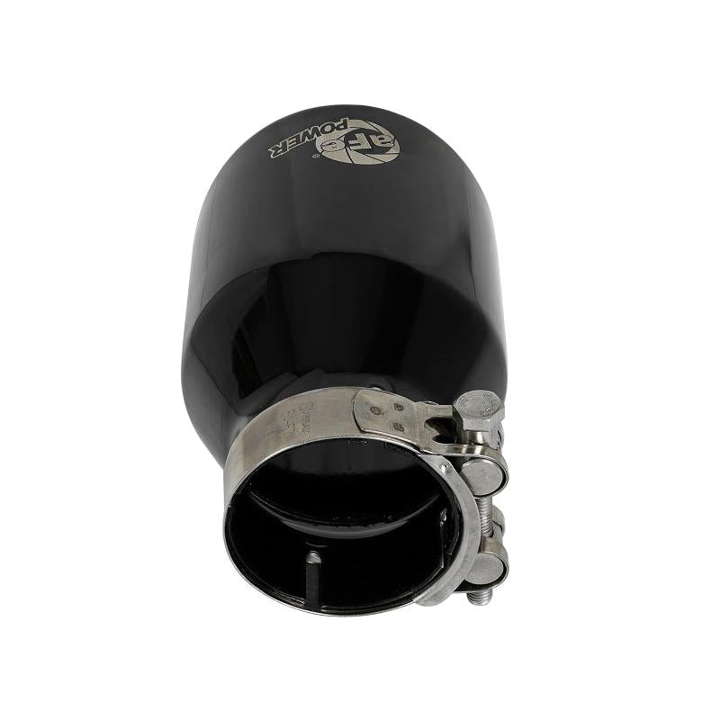aFe MACH Force-Xp 409 SS Clamp-On Exhaust Tip 2.5in. Inlet / 4in. Outlet / 6in. L - Black-SR1 Performance