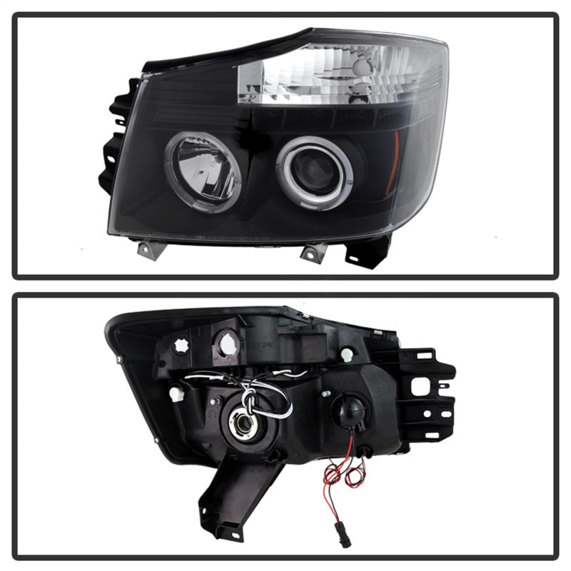 Spyder Nissan Titan 04-14/Armada 04-07 Projector Headlights LED Halo LED Blk PRO-YD-NTI04-HL-BK-SR1 Performance