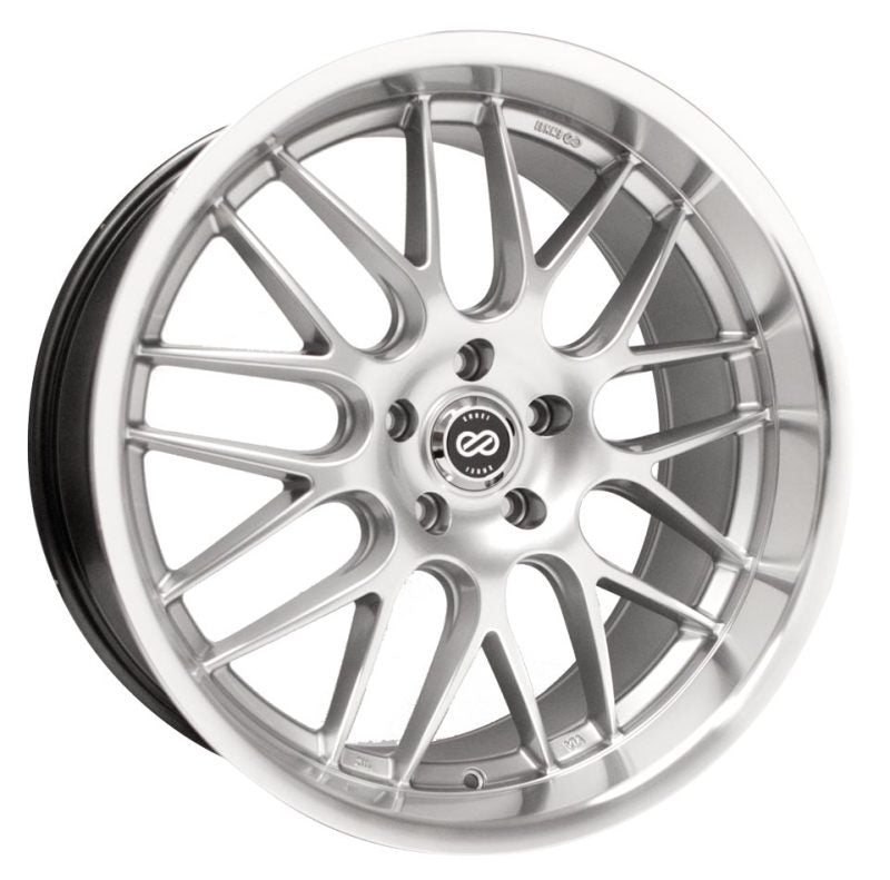 Enkei Lusso 20x9.5 35mm Offset 5x120 Bolt Pattern 72.6 Bore Hyper Silver Wheel-SR1 Performance