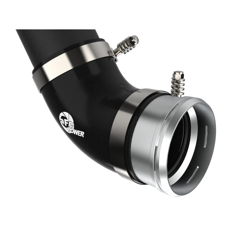 aFe 21+ Ford F-150 V6-3.5L (tt) BladeRunner 3in to 3.5in Aluminum Cold Charge Pipe Black-SR1 Performance