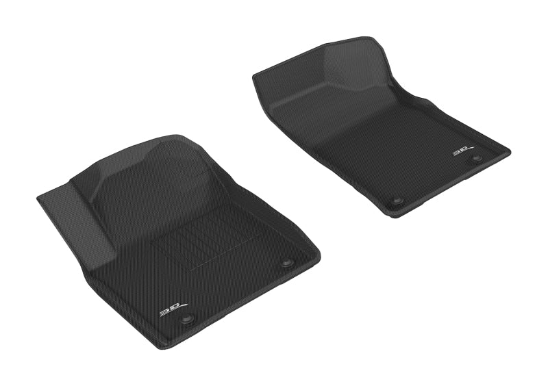 3D MAXpider 2017-2020 Nissan Armada Kagu 1st Row Floormat - Black-SR1 Performance
