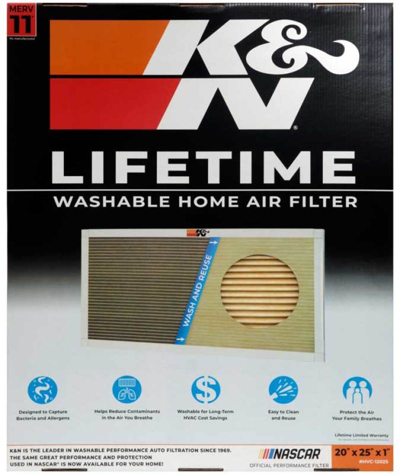 K&N HVAC Filter - 20 x 25 x 1-SR1 Performance