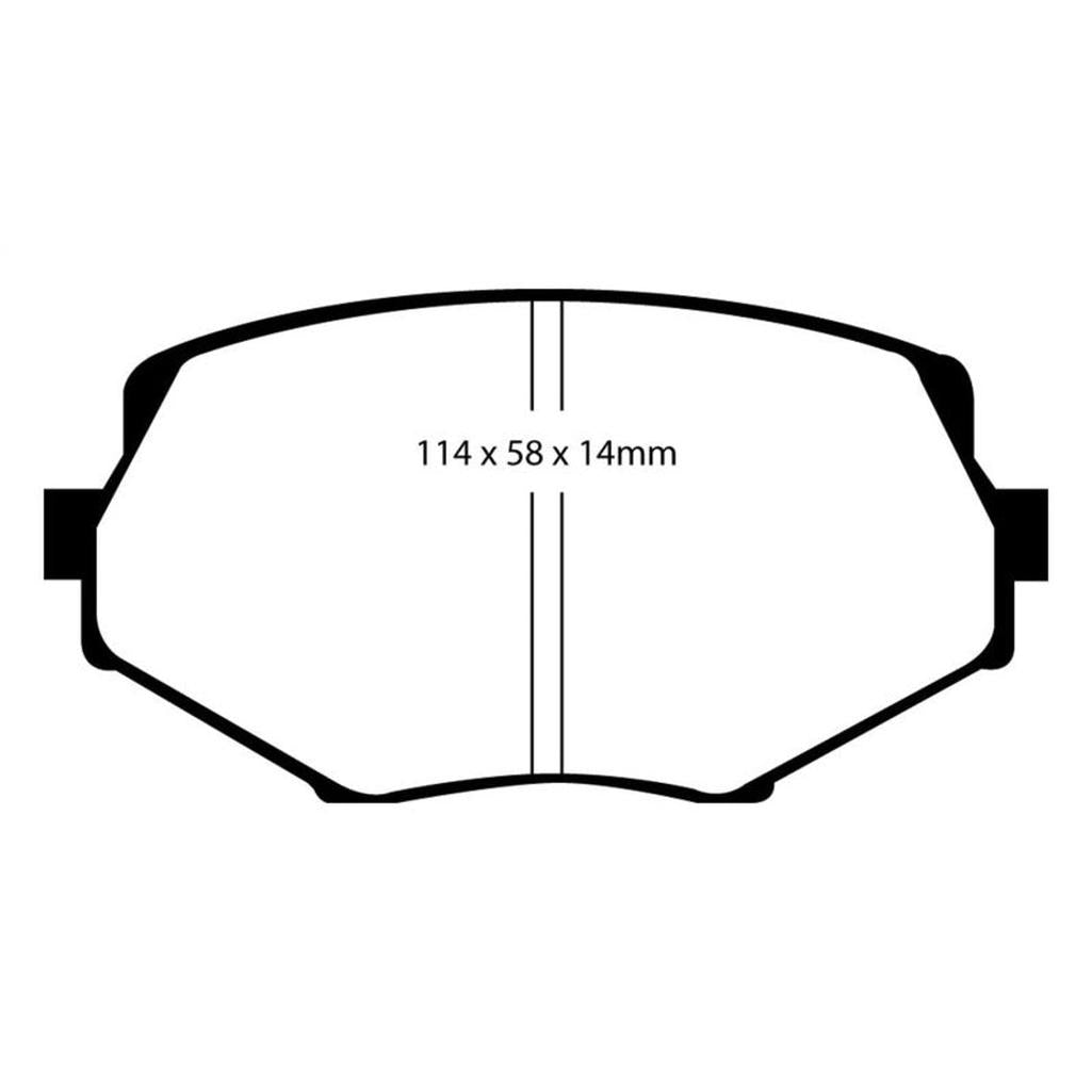 EBC Redstuff Ceramic Low Dust Front Brake Pads for Mazda Miata (Part No. DP31002C)