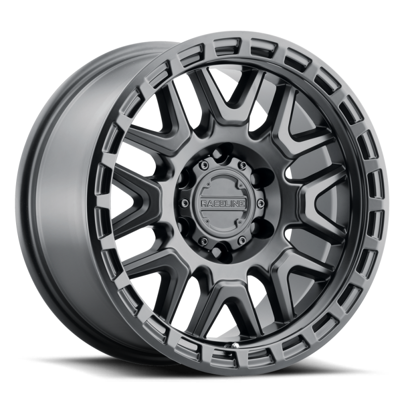 Raceline Krank Wheel 20x9 Satin Black - 8x165.1 Bolt Pattern for Off-Road and Performance Vehicles