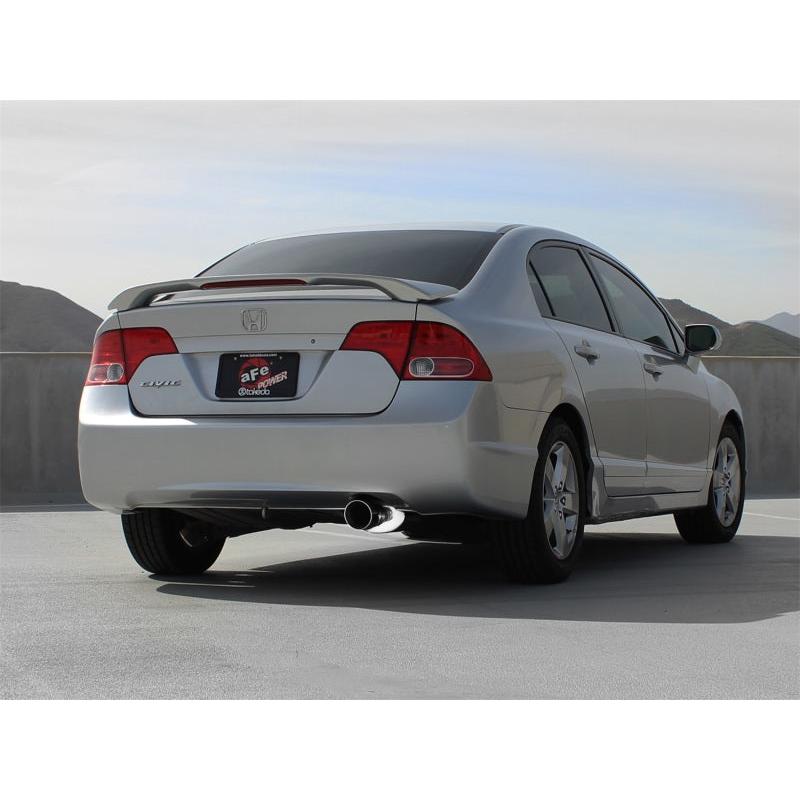 aFe Takeda Exhaust 2.5in Dia 304SS Axle-Back w/Polished Tip 06-11 Honda Civic EX Sedan L4 1.8L-SR1 Performance