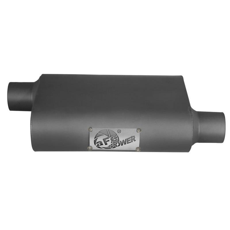 aFe Scorpion Replacement Alum Steel Muffler 2-1/2in In/Out Baffled Offset/Offset 13inL x10inW x4inH-SR1 Performance