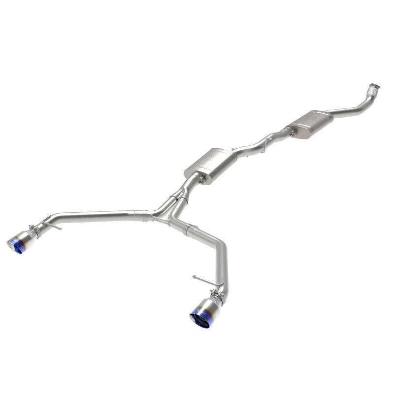 afe MACH Force-Xp 13-16 Audi Allroad L4 SS Cat-Back Exhaust w/ Blue Flame Tips