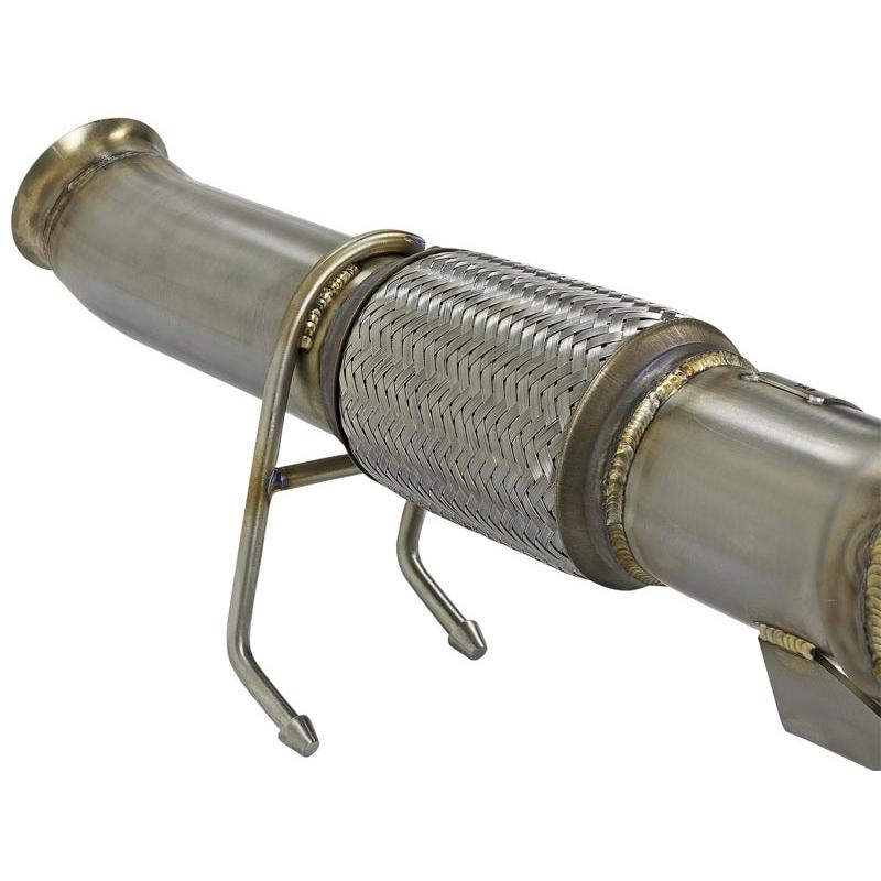 aFe Twisted Steel 3in. 304 SS Catted Series Downpipe 16-18 Ford Focus RS I4-2.3L (t)-SR1 Performance