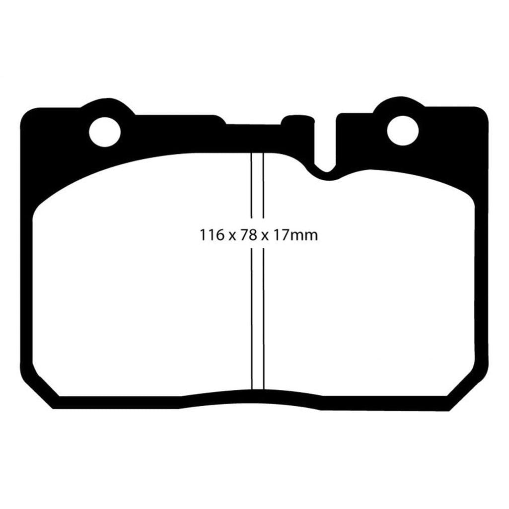 EBC Redstuff Ceramic Low Dust Front Brake Pads for Lexus LS400 (1995-2000) – Part Number DP31154C