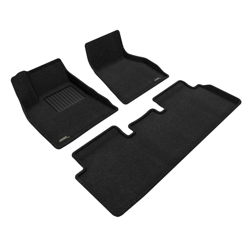 3D Maxpider 20-21 Tesla Model S Elegant Floor Mat- Black-SR1 Performance