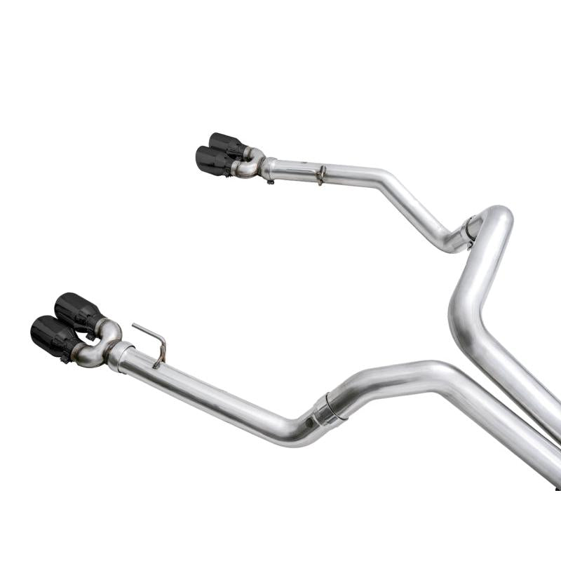 AWE Tuning 4th Gen GM 1500 6.2L 0FG Catback Split Rear Exit (w/ Bumper Cutouts) - Quad Diamond Tips