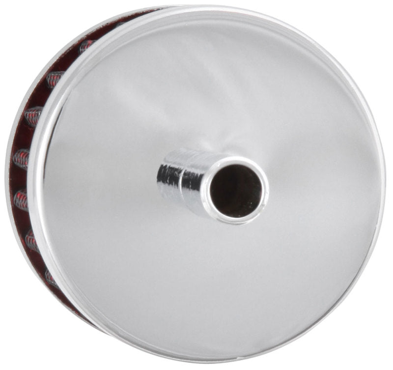 K&N Steel Base Crankcase Vent Filter 3/8in OD Tube 2in OD 1-1/2in Height-SR1 Performance