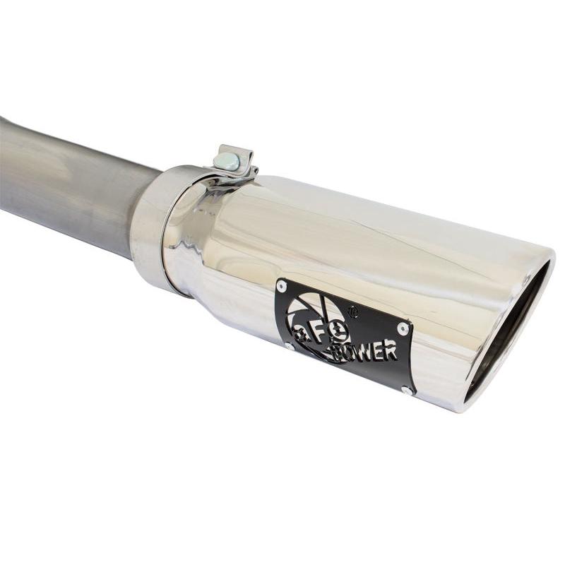 aFe MACHForce XP Exhaust 3in SS Dual Side Exit CB w/ Polish Tips 15 Ford F150 Ecoboost V6-2.7L/3.5L-SR1 Performance