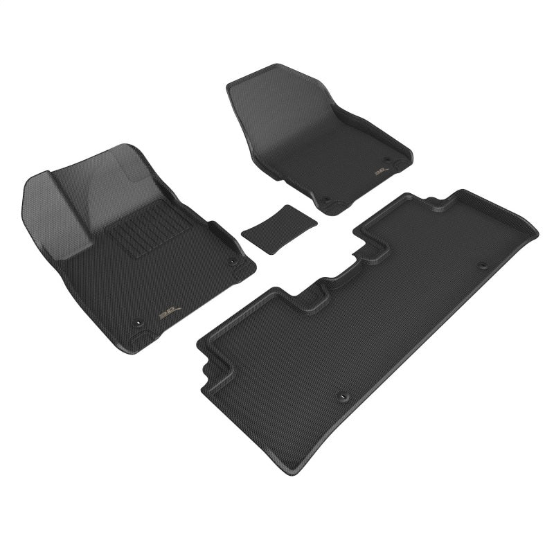 3D MAXpider 2022 Kia EV6 Kagu 1st & 2nd Row Floormat - Black-SR1 Performance
