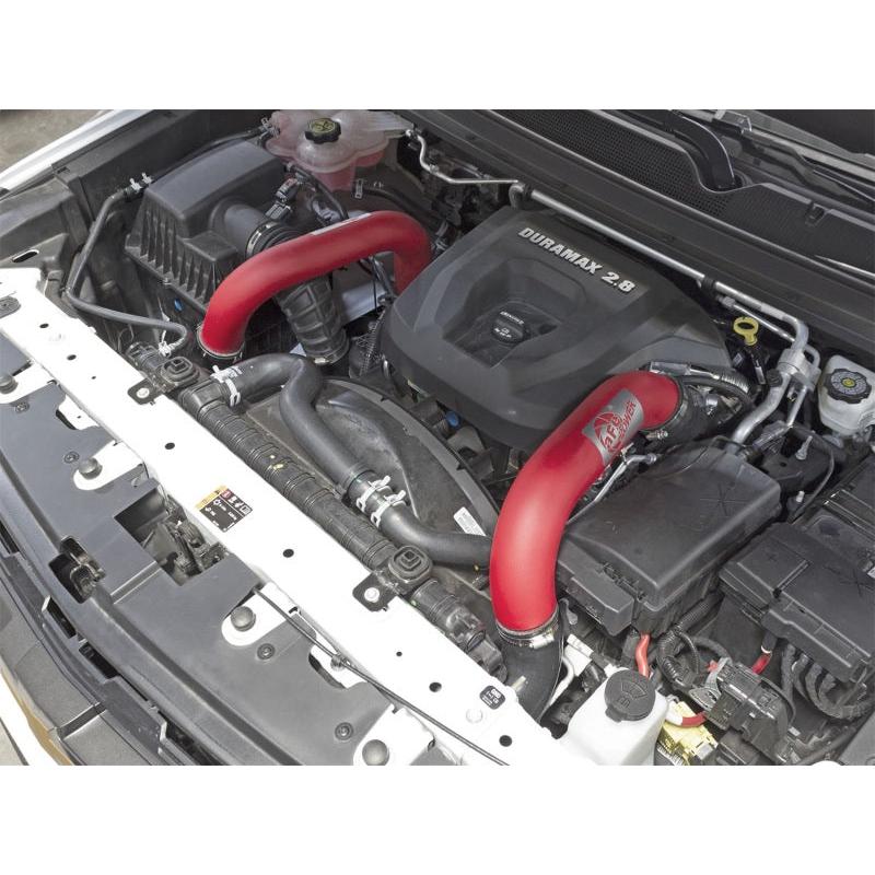 aFe BladeRunner 3in Red IC Tube Cold Side w/ Coupling & Clamp Kit 2016 GM Colorado/Canyon 2.8L-SR1 Performance