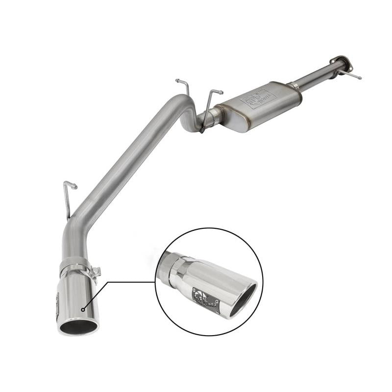 aFe Mach Force-XP Exhaust 3in CB SS 15-17 GM Colorado/Canyon 2.5L/3.6L Side Exit w/ Polished Tip-SR1 Performance