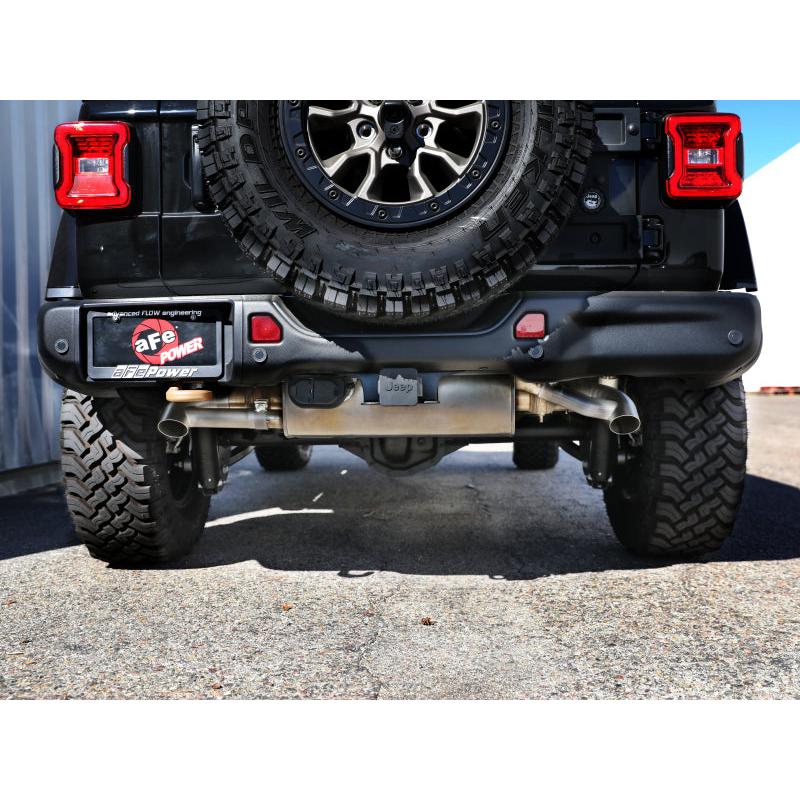 aFe MACHForce XP 304 Stainless Steel Exhaust Tip Upgrade 21-23 Jeep Wrangler JL Rubicon