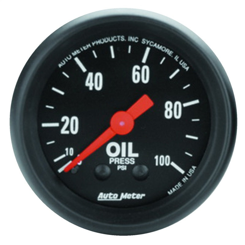 Autometer Z Series 52mm 0-100 PSI Mechanical Oil Pressure Gauge-SR1 Performance