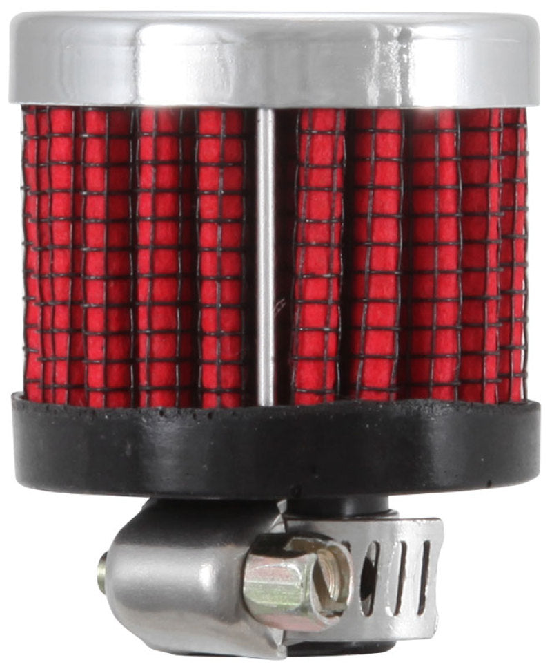 K&N .315/.431 Flange 1 3/8 inch OD 1.5 inch H Clamp On Crankcase Vent Filter-SR1 Performance