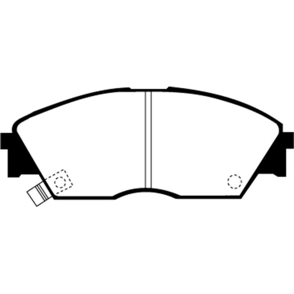 EBC Yellowstuff Front Brake Pads for Honda Civic and CRX - Part Number DP4706R