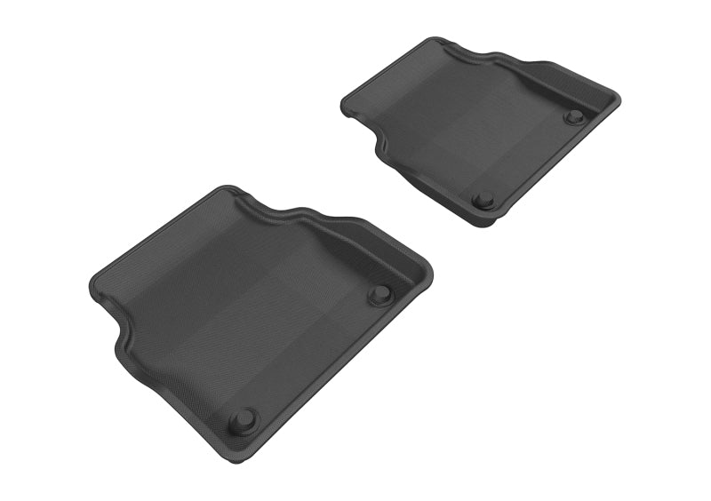 3D MAXpider 2011-2017 Audi A8 Kagu 2nd Row Floormats - Black-SR1 Performance