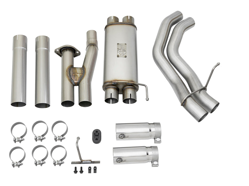 aFe POWER Rebel Series 3in 409 SS Cat Back Exhaust w/ Polished Tips 17 Ford F-150 Raptor V6-3.5L-SR1 Performance