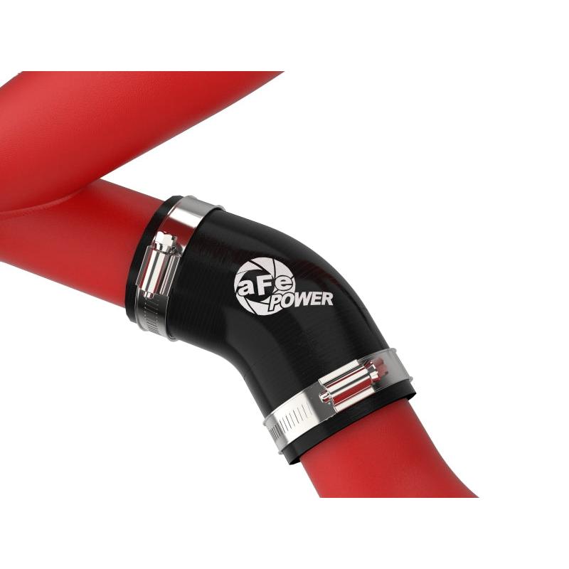 aFe Bladerunner 2-1/4 IN Aluminum Hot Charge Pipe Black 20-23 Ford Explorer/Explorer ST - Red-SR1 Performance