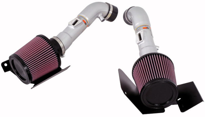 K&N 07-08 350z Dual Silver Typhoon Short Ram Intake-SR1 Performance