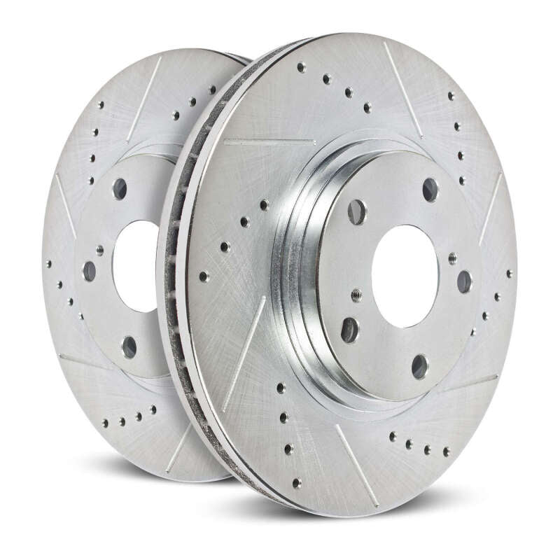Power Stop 20-21 Chevrolet Corvette Rear Evolution Drilled & Slotted Rotor - Pair-SR1 Performance