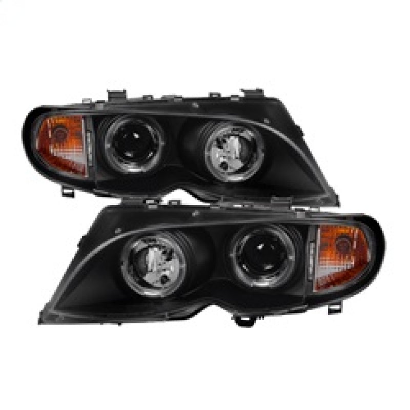Spyder BMW E46 3-Series 02-05 4DR Projector Headlights 1PC LED Halo Blk PRO-YD-BMWE4602-4D-AM-BK-SR1 Performance
