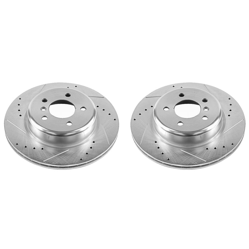 Power Stop 11-16 BMW 528i Rear Evolution Drilled & Slotted Rotors - Pair-SR1 Performance