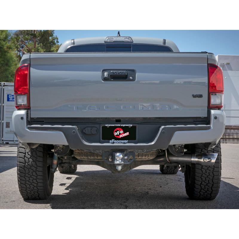 aFe 16-22 Toyota Tacoma Apollo GT Series 2.5in. - 3in. 409 SS Cat-Back Exhaust w/ Polished Tip