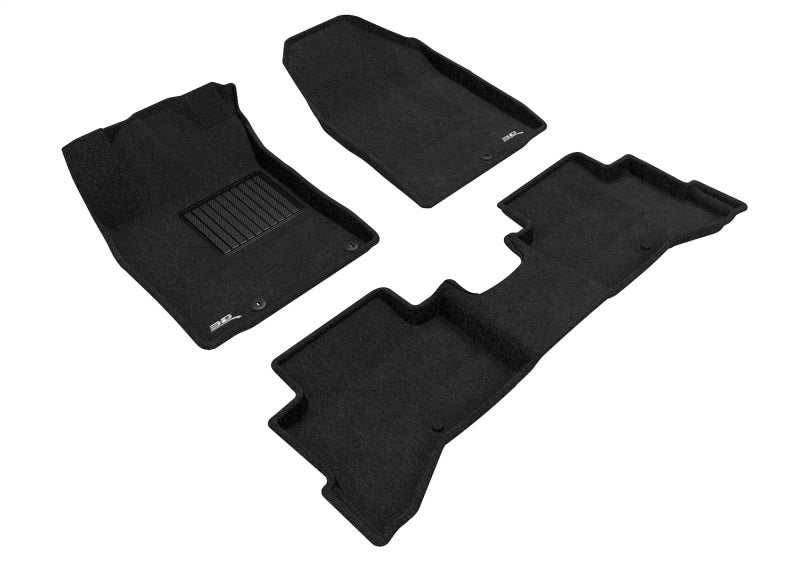 3D Maxpider 2017-2022 Kia Niro Elegant Floor Mat- Black 1St Row 2Nd Row-SR1 Performance