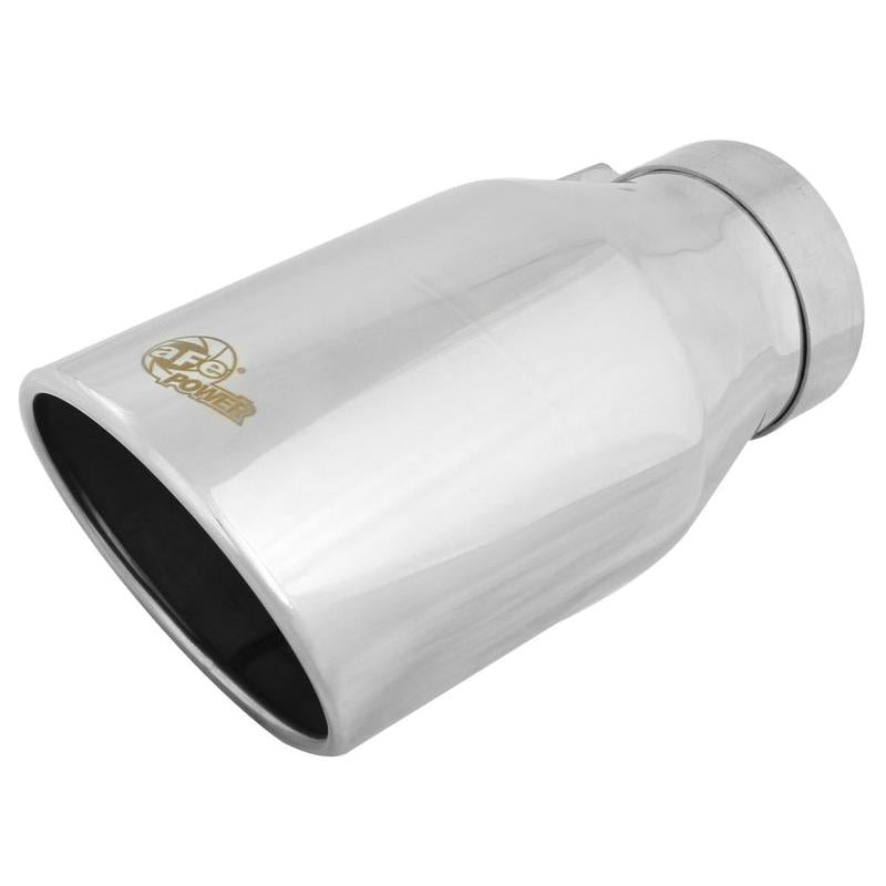 aFe Diesel Exhaust Tip Bolt On Polished 4in Inlet x 6in Outlet x 12in Length-SR1 Performance
