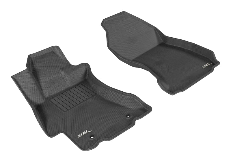 3D MAXpider 2012-2019 Subaru Impreza/XV Crosstrek/WRX/Sti Kagu 1st Row Floormat - Black-SR1 Performance