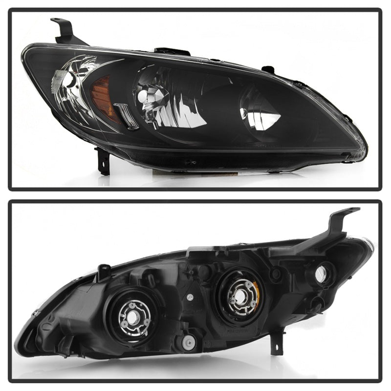 xTune 04-05 Honda Civic (Excl Hatchback/Si) OEM Style Headlights - Black (HD-JH-HC04-4D-AM-BK)-SR1 Performance