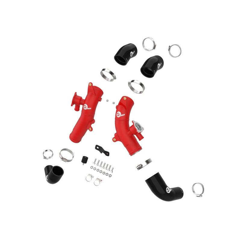 aFe 23-24 Toyota Sequoia V6-3.4L Hybrid BladeRunner 2.5in Aluminum Hot Charge Pipe - Red-SR1 Performance