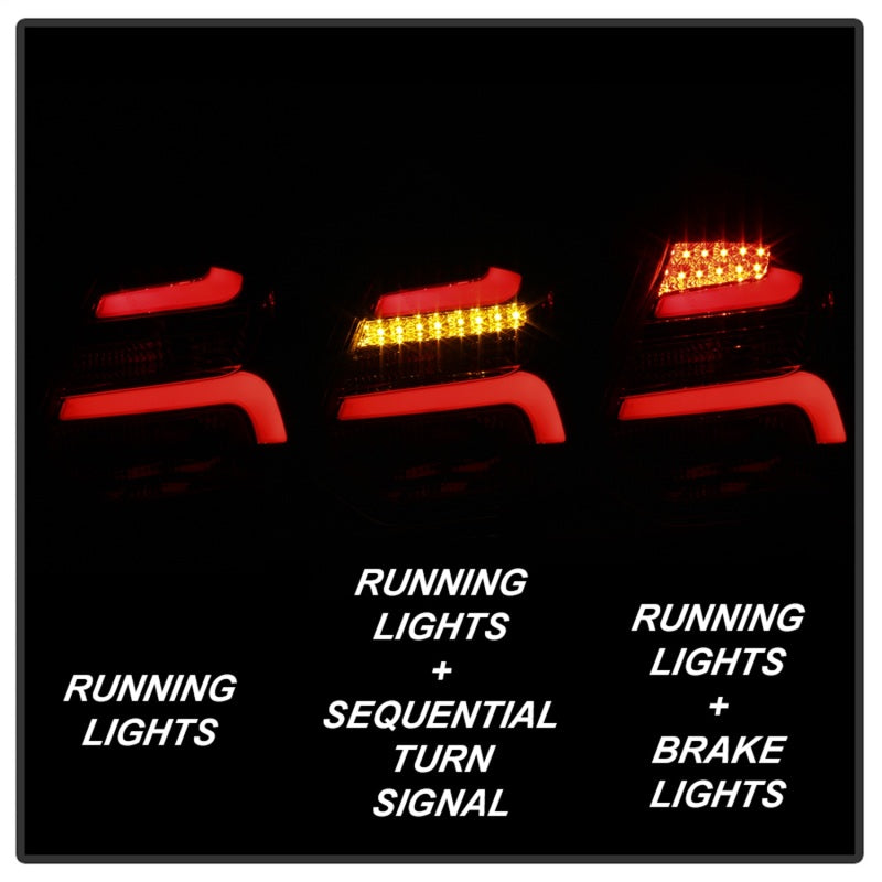 Spyder 12-14 Ford Focus 5DR LED Tail Lights - Black Smoke (ALT-YD-FF12-LED-BSM)-SR1 Performance