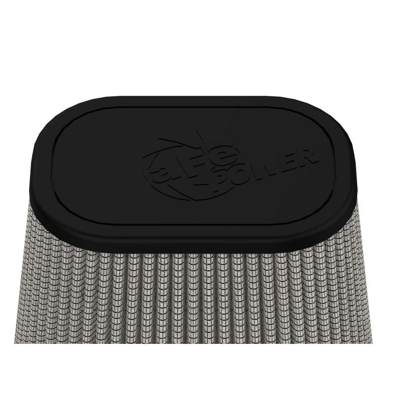 aFe Magnum FLOW Pro DRY S Air Filter 4in F (7-3/4x6-1/2)in B (5-3/4x3-3/4)in T x 7in H-SR1 Performance