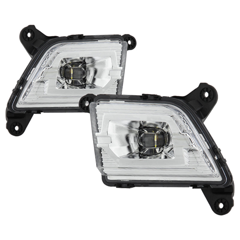 Spyder 19-20 Chevy Silverado 1500 OEM Style Full LED Fog Light w/Switch - Clear (Wont Fit RPO U12)-SR1 Performance