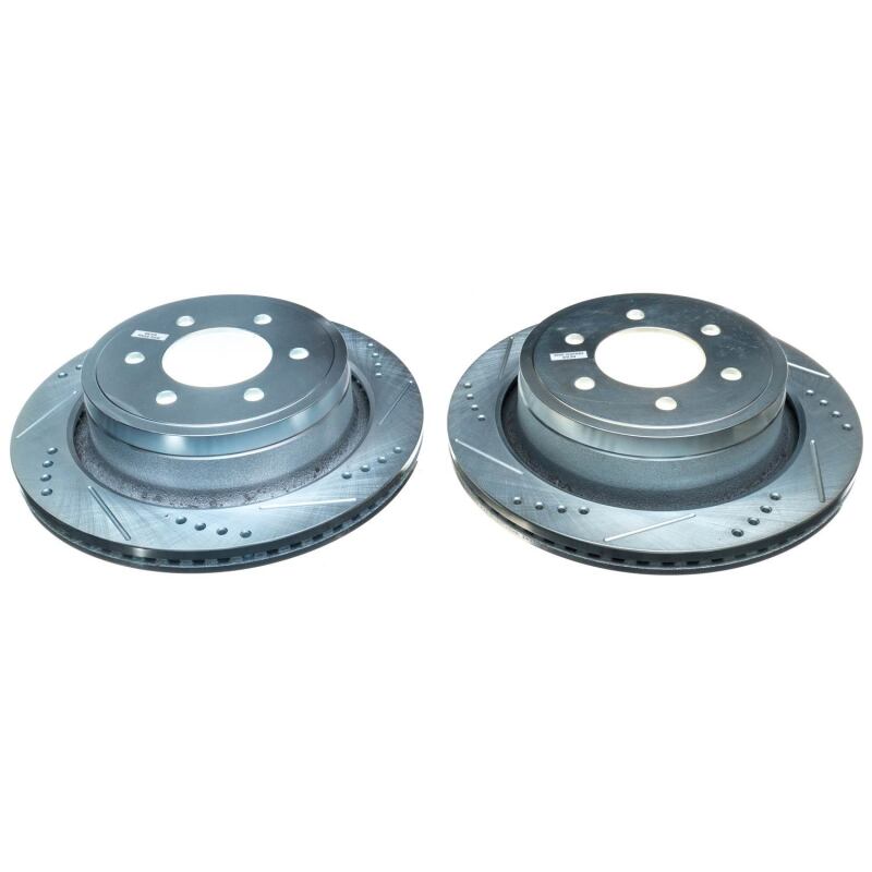 Power Stop 12-18 Ford F-150 Rear Evolution Drilled & Slotted Rotors - Pair-SR1 Performance
