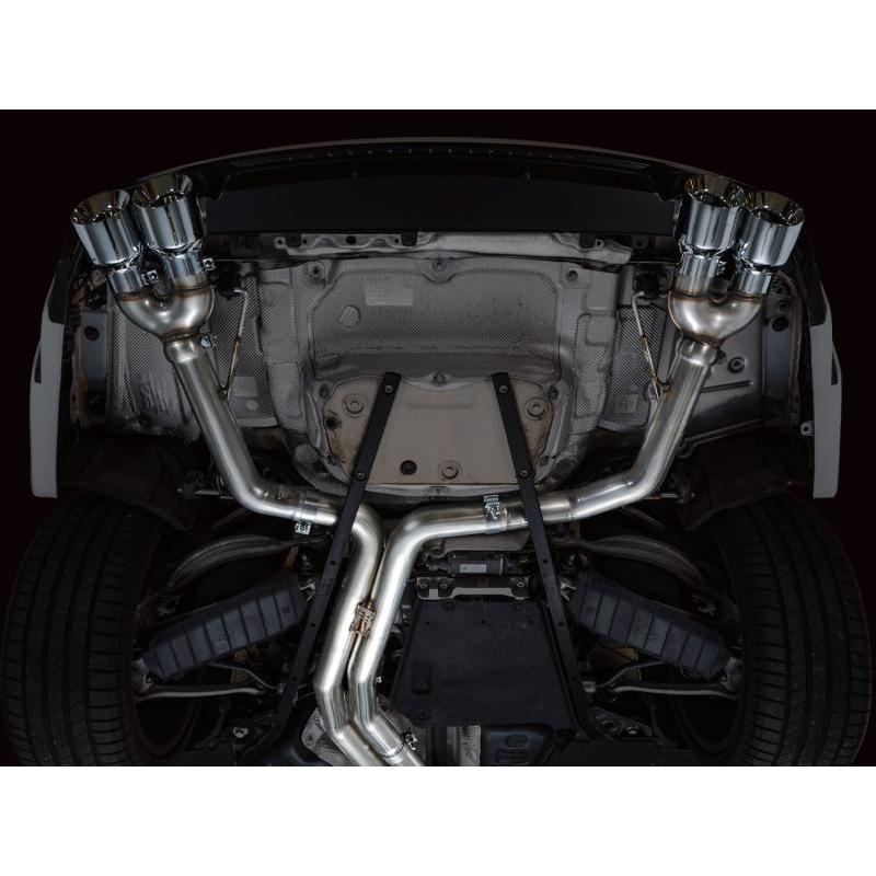 AWE Tuning 19-23 Audi C8 S6/S7 2.9T V6 AWD Track Edition Exhaust - Chrome Silver Tips